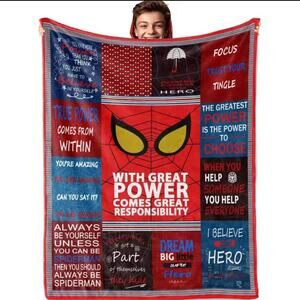 NEW Spider-Man Single Bed Flannel Super Soft Kids Blanket